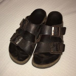 Brown birkenstocks - oiled leather Arizona style
